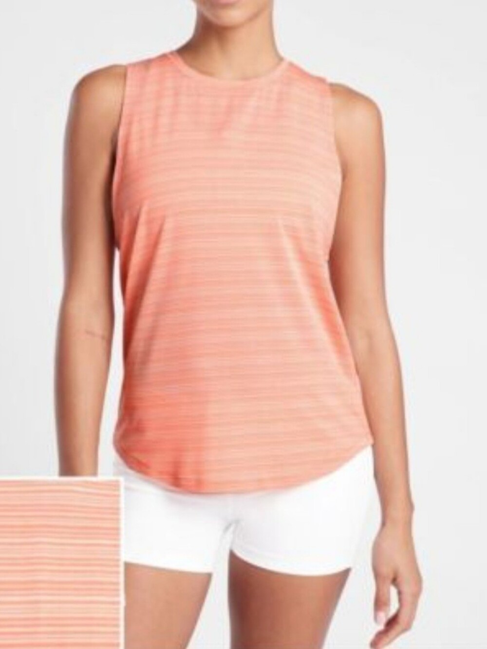 NWT Athleta Cloudlight Striped Muscle Athletic Tank Top Size Small Workout Top